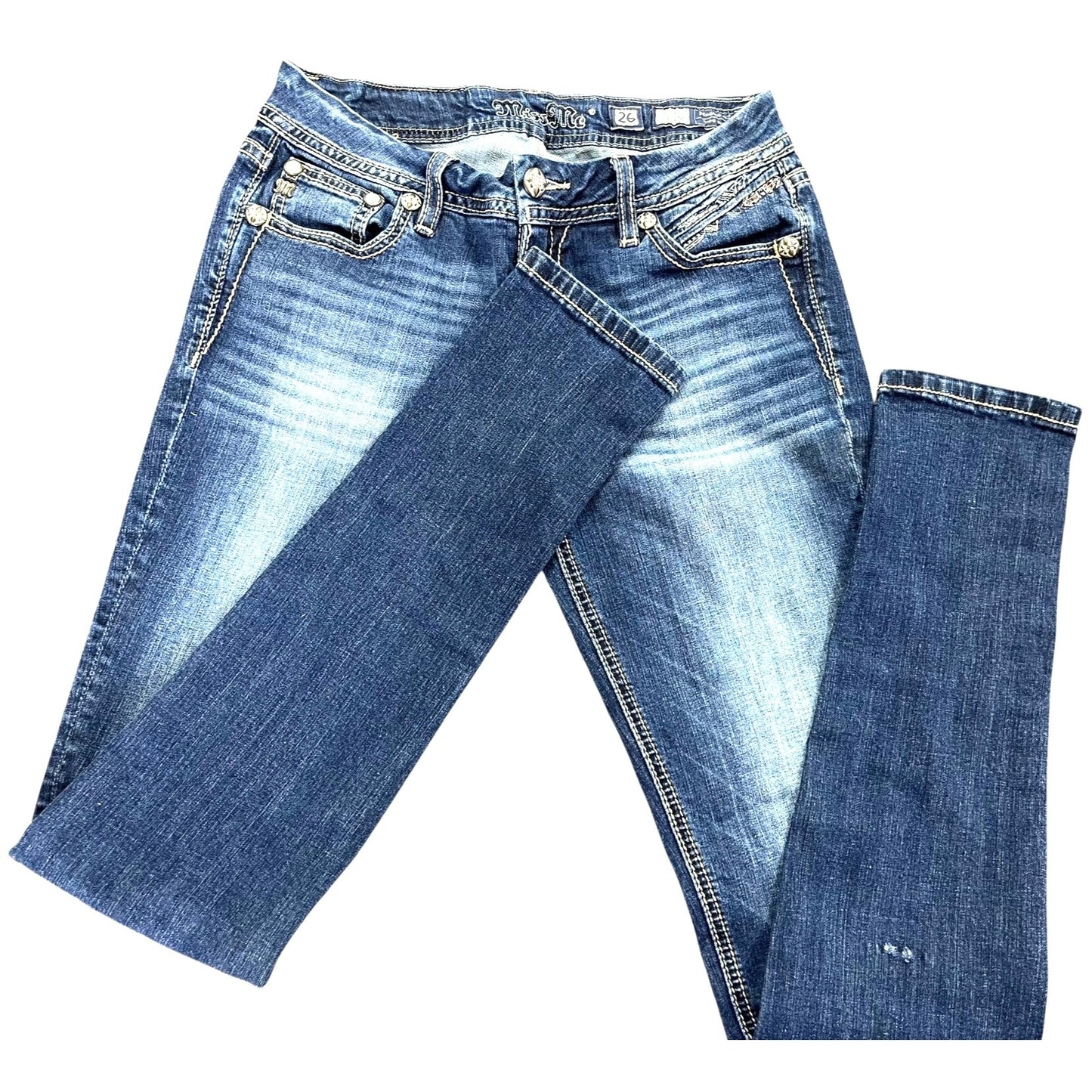 Miss Me Women's Mid-Rise Easy Skinny Jeans Size 26