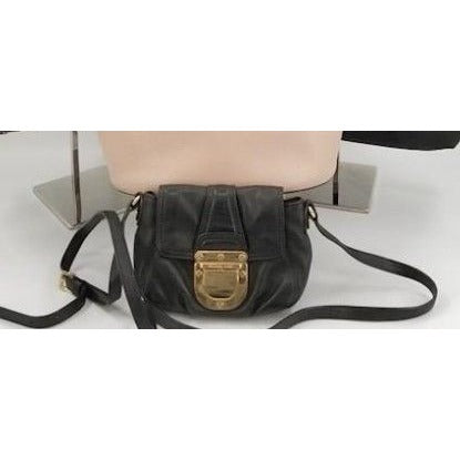 Michale Kors Leather Small Black Crossbody Purse Bag