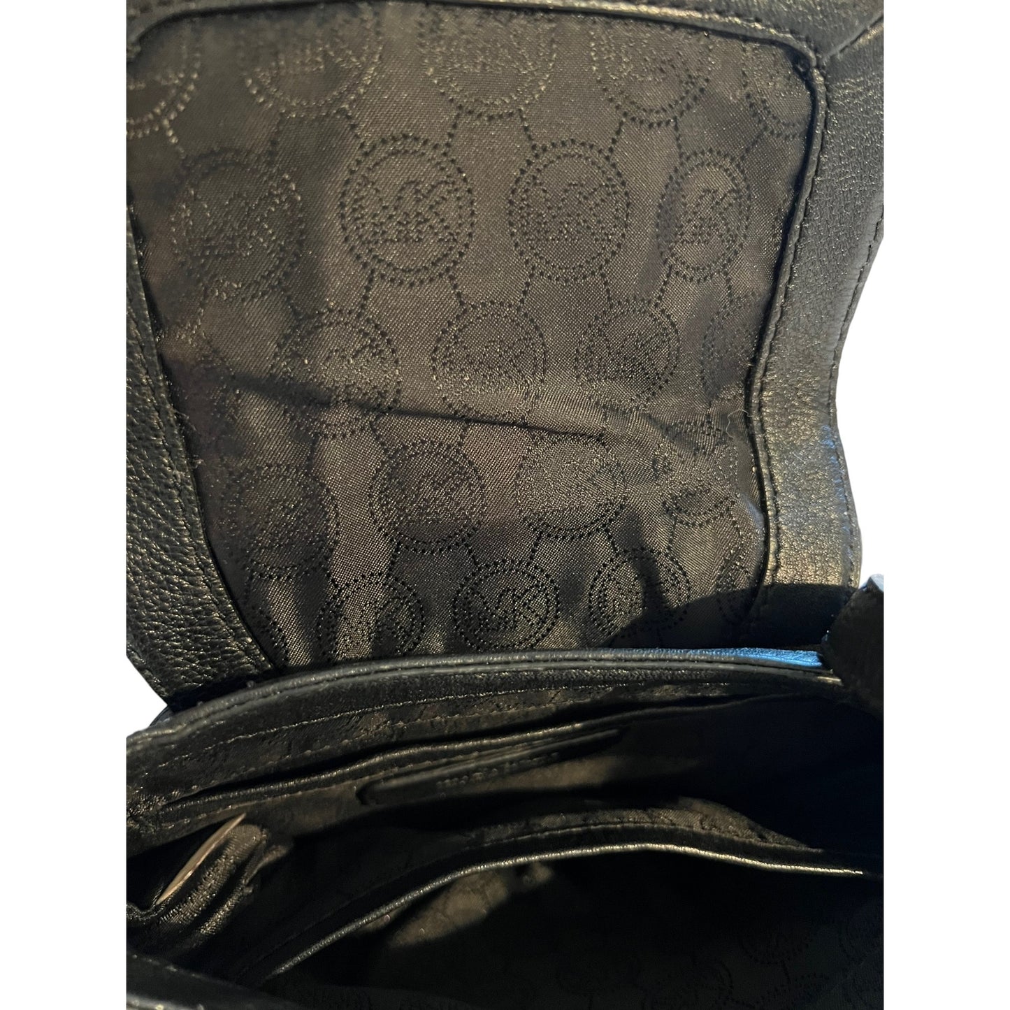 Michale Kors Leather Small Black Crossbody Purse Bag