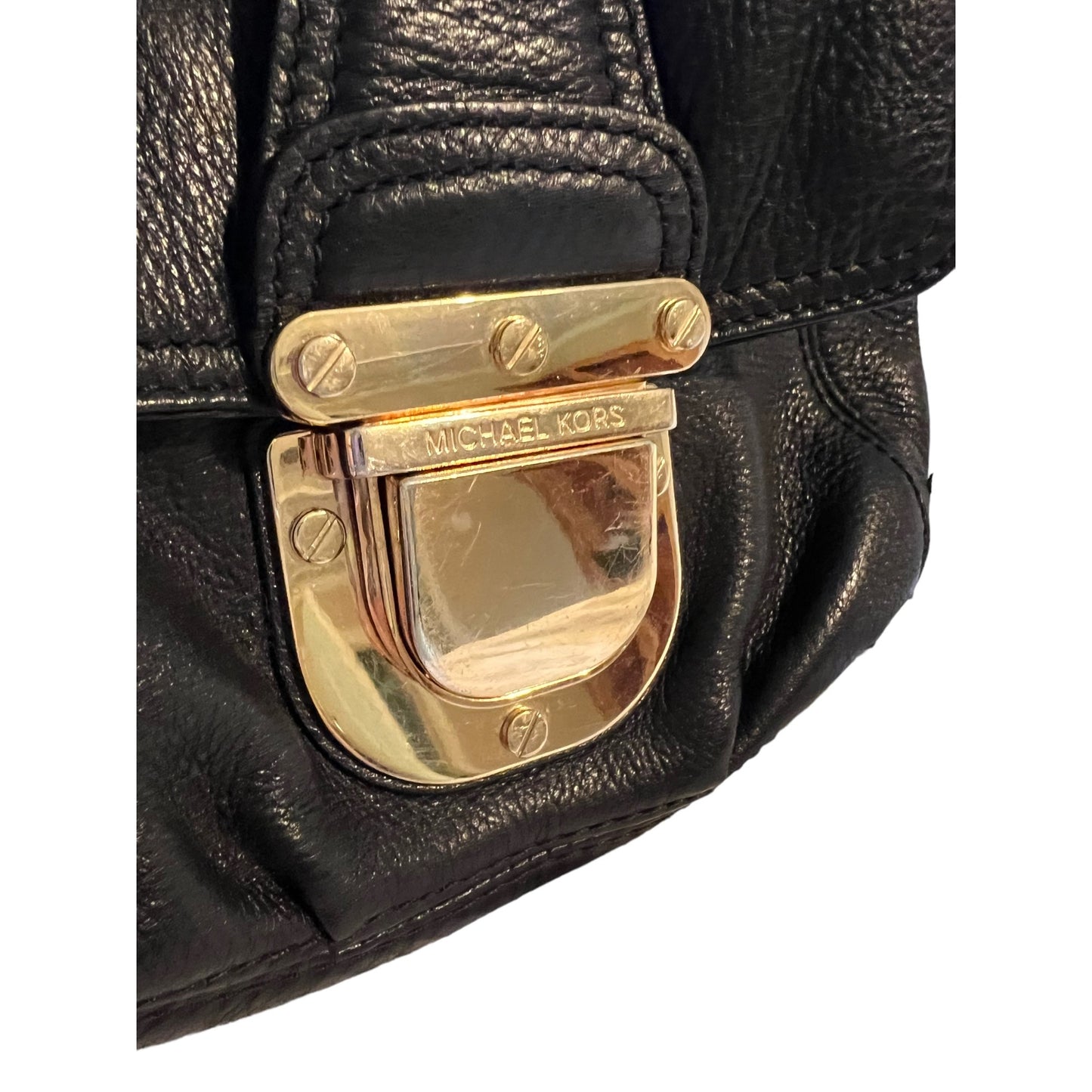 Michale Kors Leather Small Black Crossbody Purse Bag