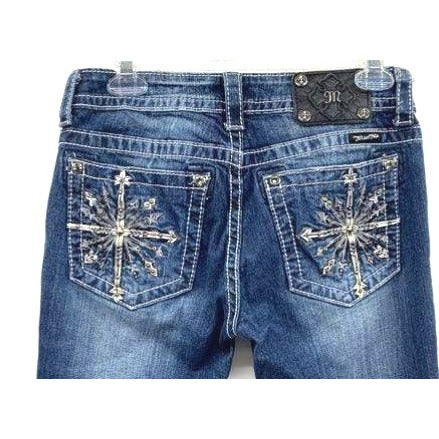 Miss Me Snowflake Embellished Bootcut Jeans - Size 29