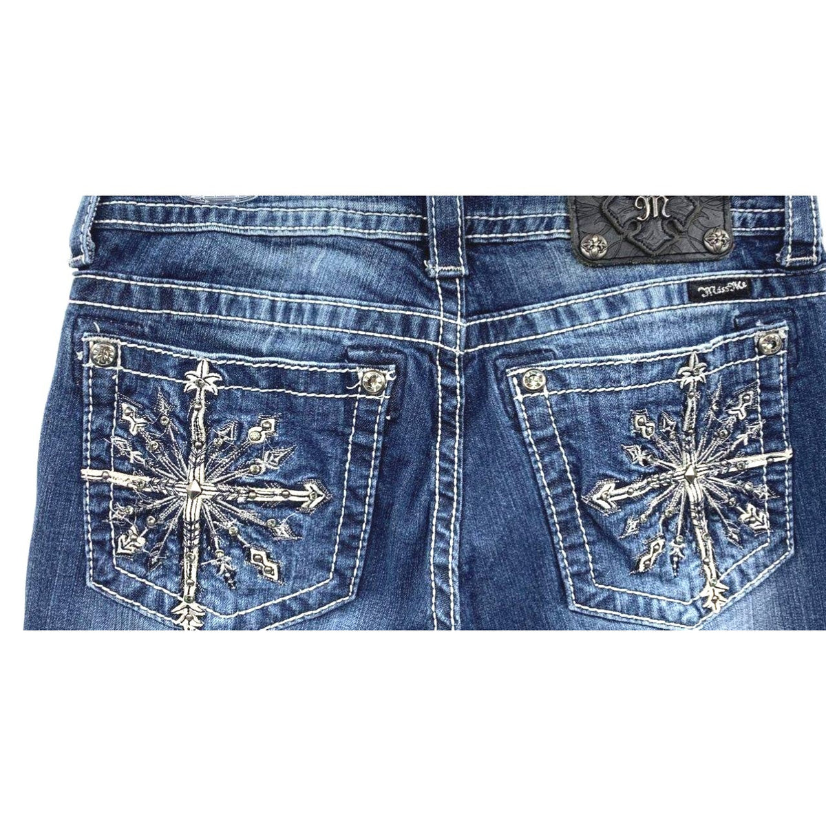 Miss Me Snowflake Embellished Bootcut Jeans - Size 29