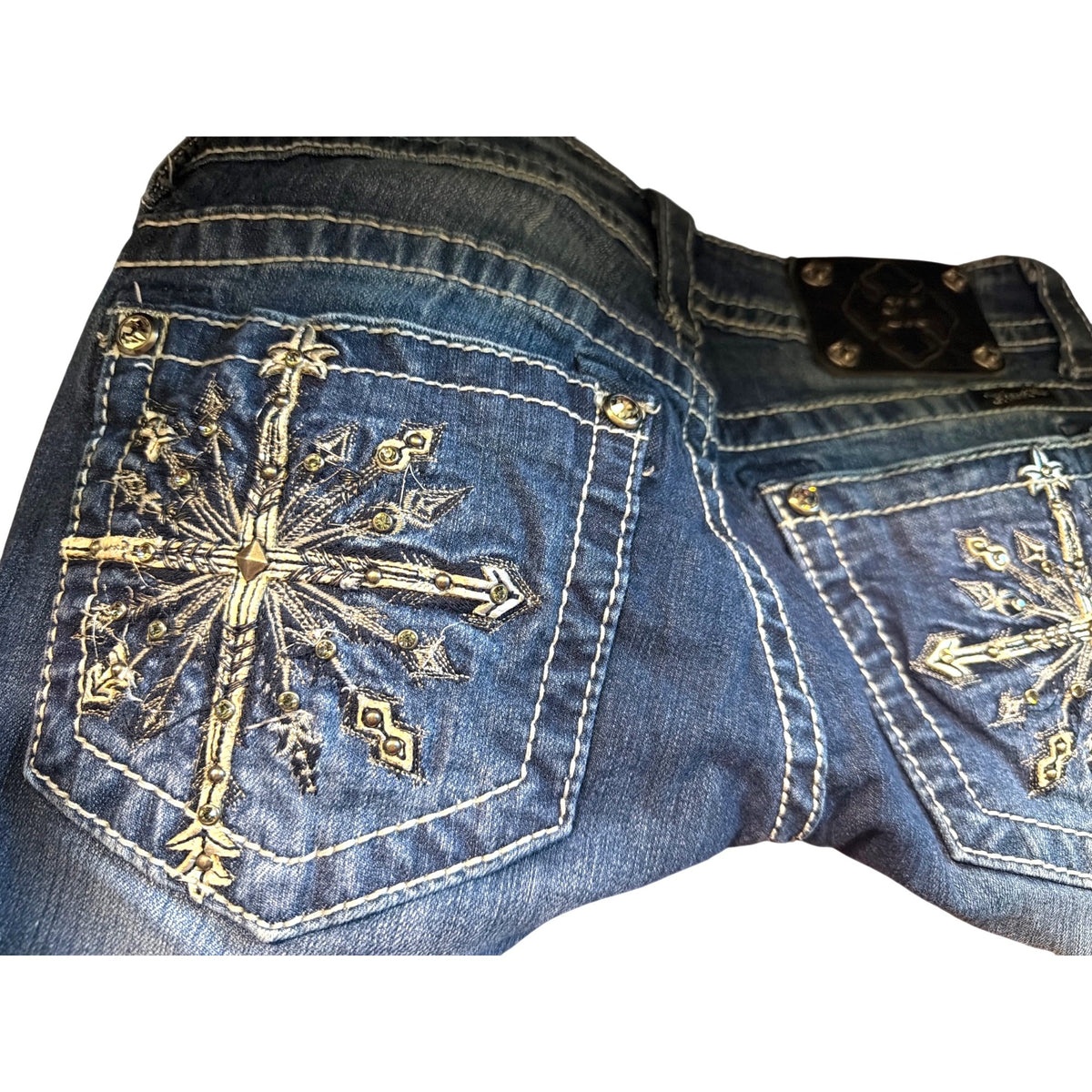 Miss Me Snowflake Embellished Bootcut Jeans - Size 29