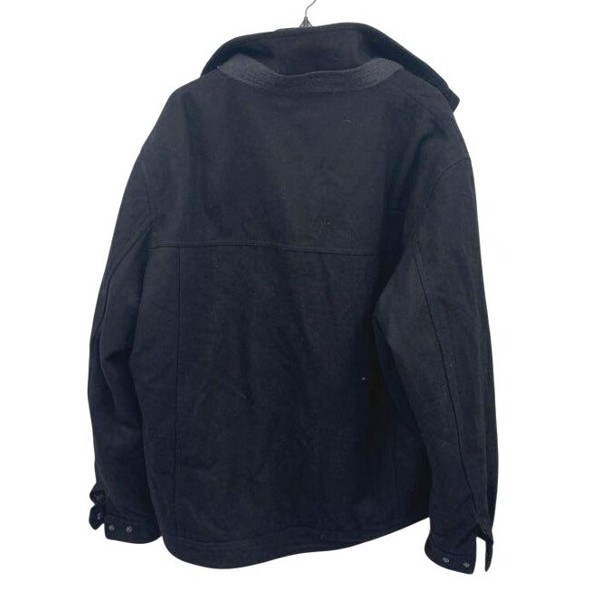 London Fog Men's Car Coat 2XT Zip-Up Bib Snap Collar Layered Black
