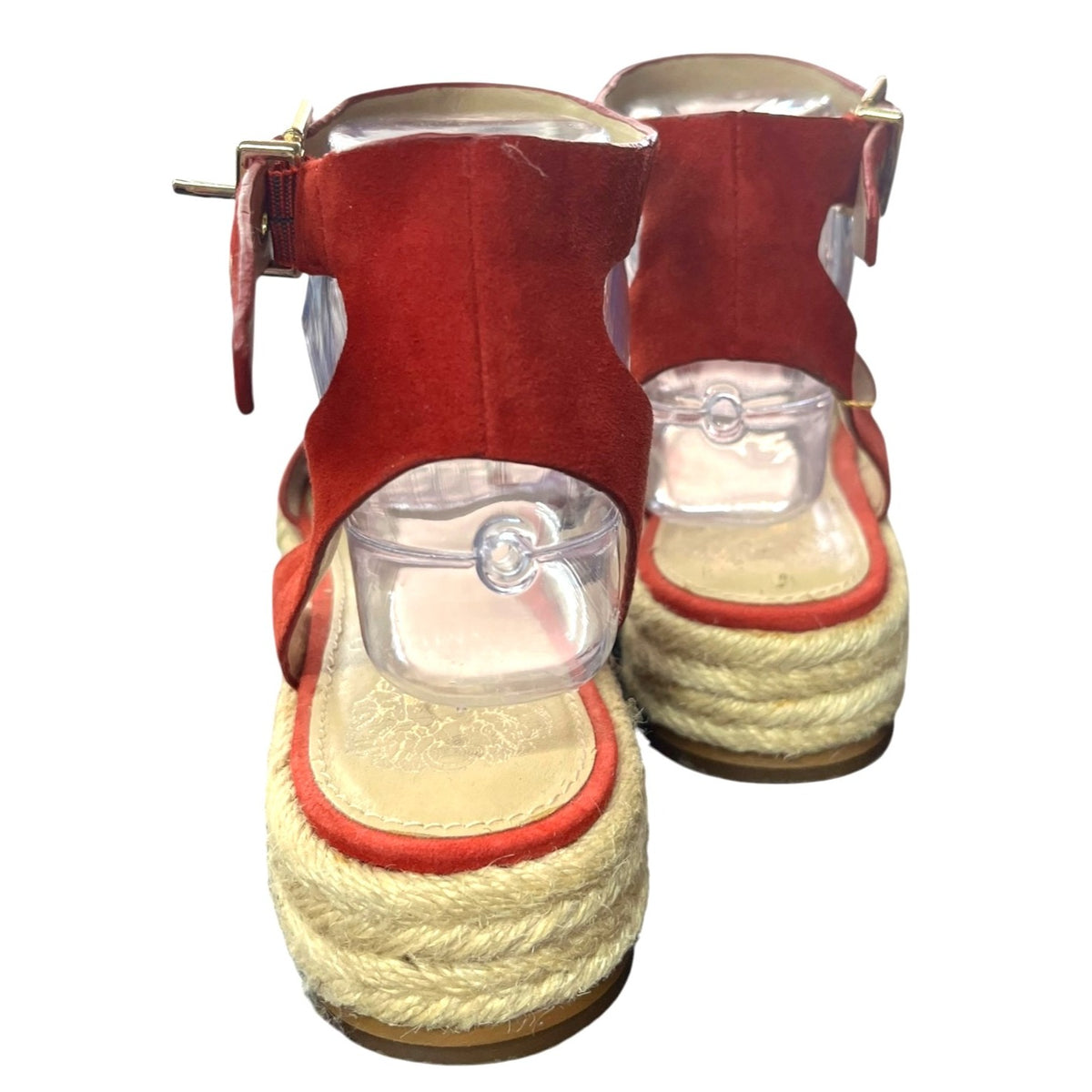 Vince Camuto Kathalia Red Suede Espadrille Sandals Size 7