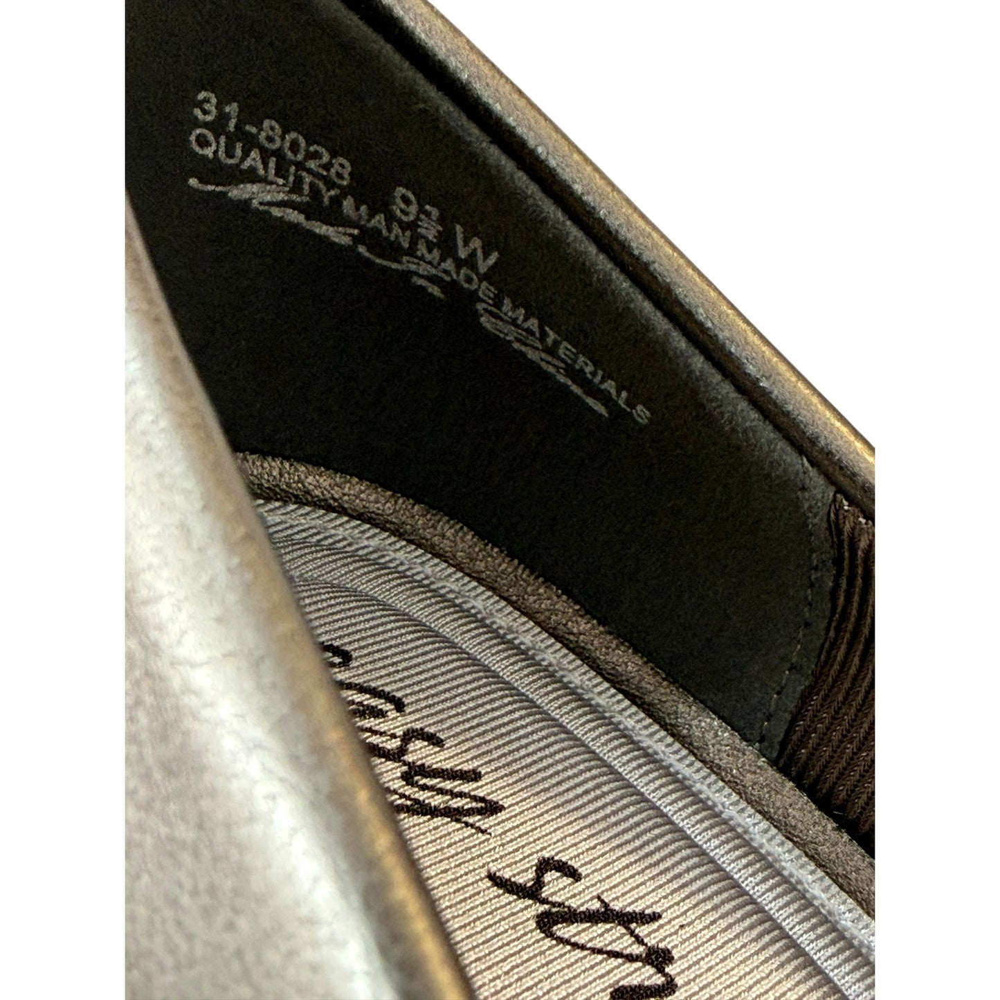 Easy Street Pewter Ballari Pumps 9.5W Block Heel Comfort Slip-On Women's Shoes NWB