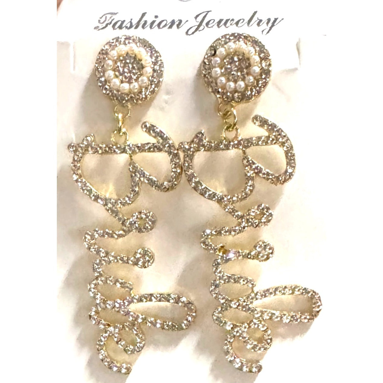 Bride Bridal Statement Drop Earrings Gold-Tone Fashion Jewelry Lightweight Design Wedding Accessory