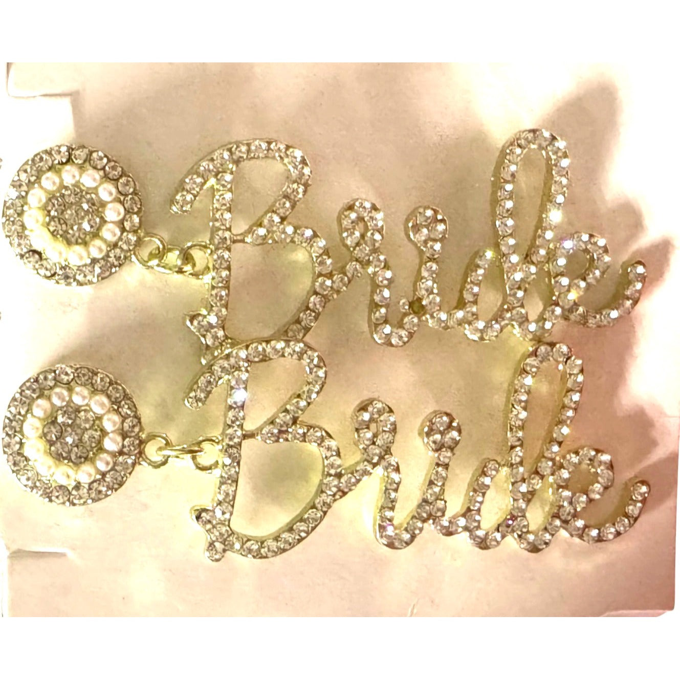 Bride Bridal Statement Drop Earrings Gold-Tone Fashion Jewelry Lightweight Design Wedding Accessory
