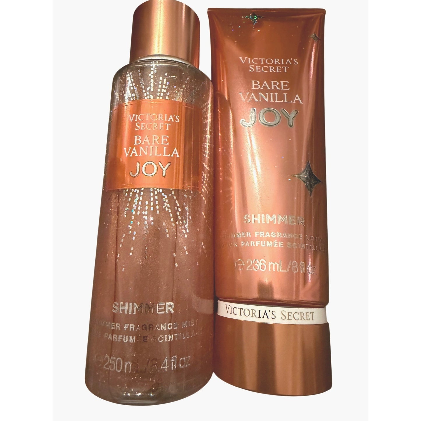 Victoria's Secret Bare Vanilla Joy Shimmer 2 Piece Set NEW