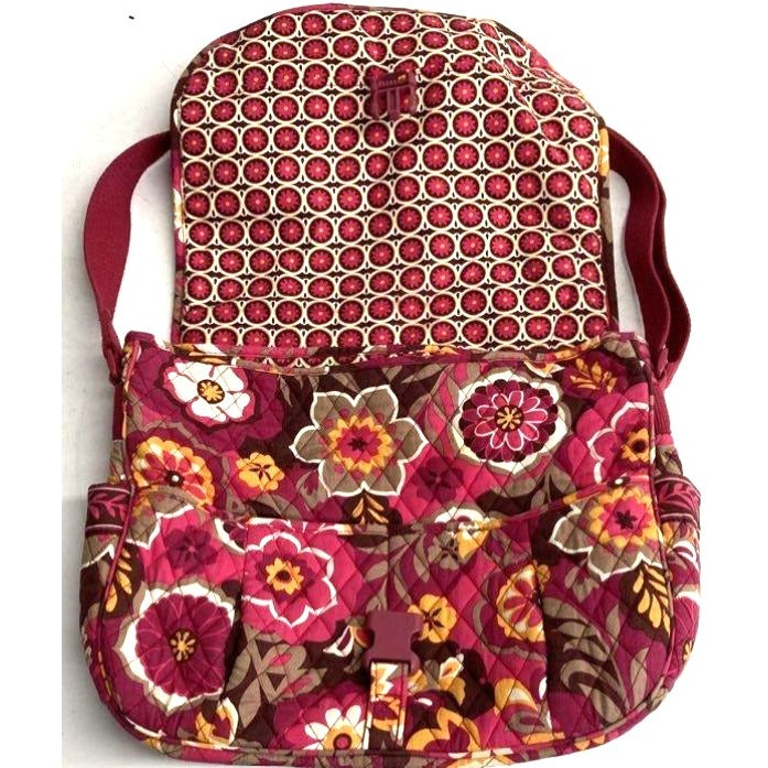 Vera Bradley Quilted Laptop Floral Crossbody Bag
