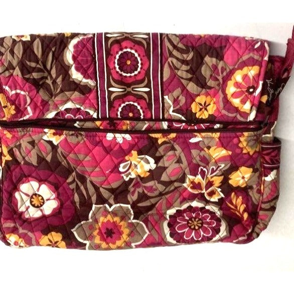 Vera Bradley Quilted Laptop Floral Crossbody Bag