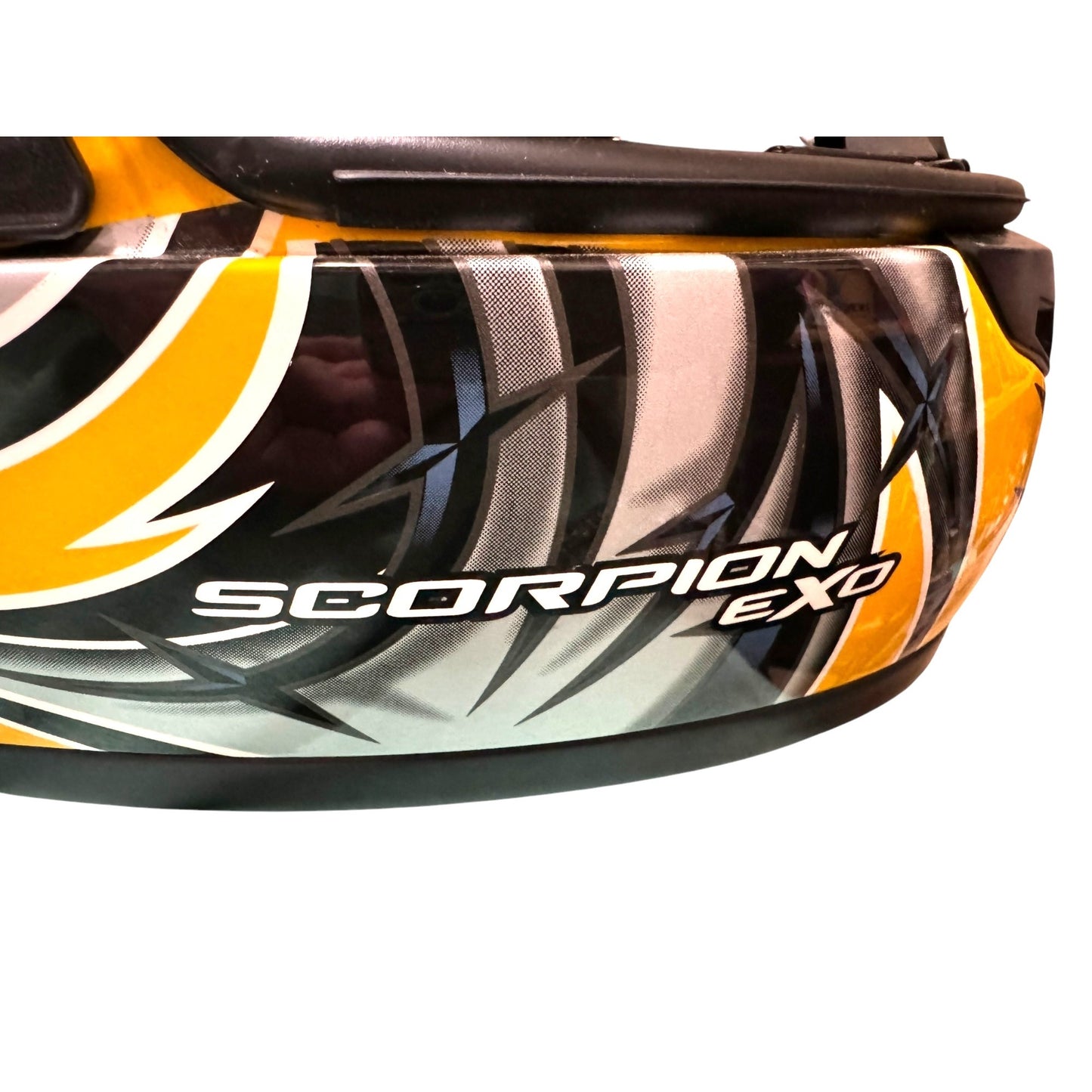 Scorpion EXO Motorcycle Large Full Face Helmet With Bag Yellow/Black