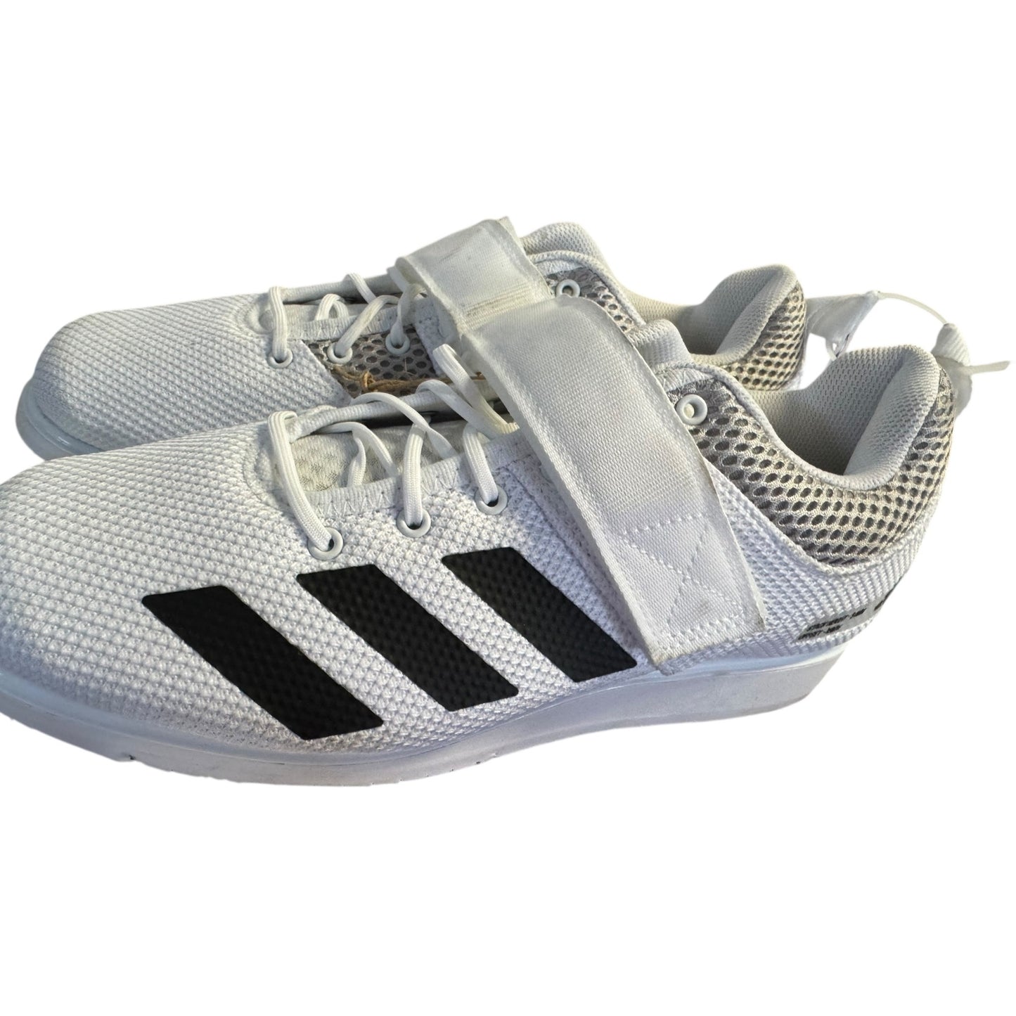 Adidas Powerlift Weightlifting Shoes White/Black Mesh Size 9.5