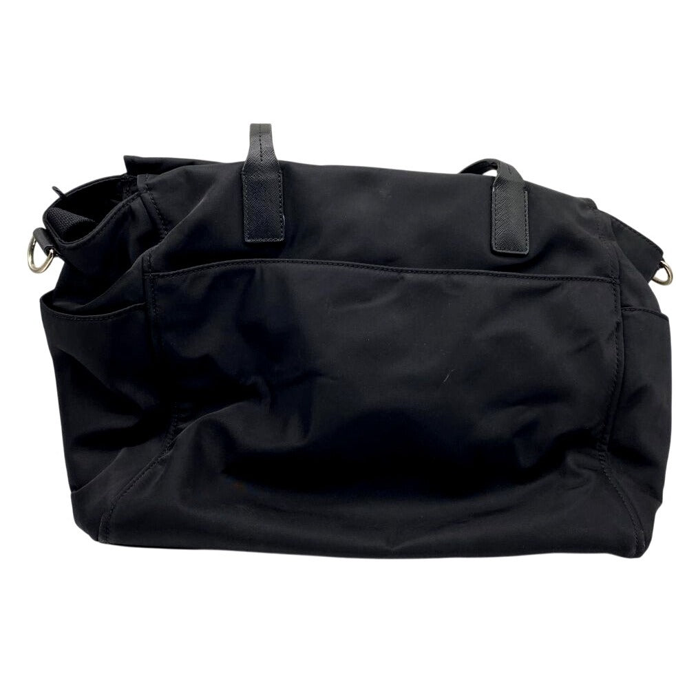 Kate Spade Black Nylon Diaper Bag With Leather Straps & Multiple Pockets