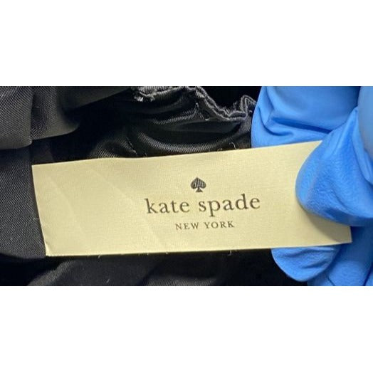Kate Spade Black Nylon Diaper Bag With Leather Straps & Multiple Pockets