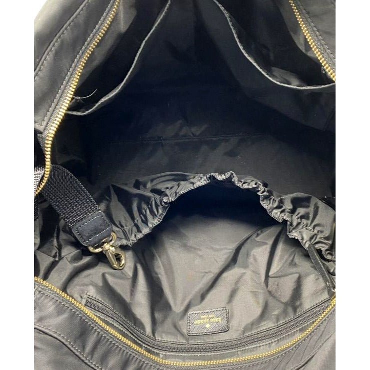 Kate Spade Black Nylon Diaper Bag With Leather Straps & Multiple Pockets