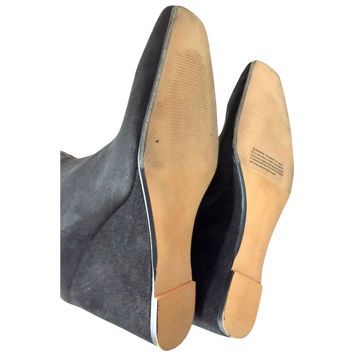 Gabrielle Union Black Suede Wedge Boots Size 7 With Box