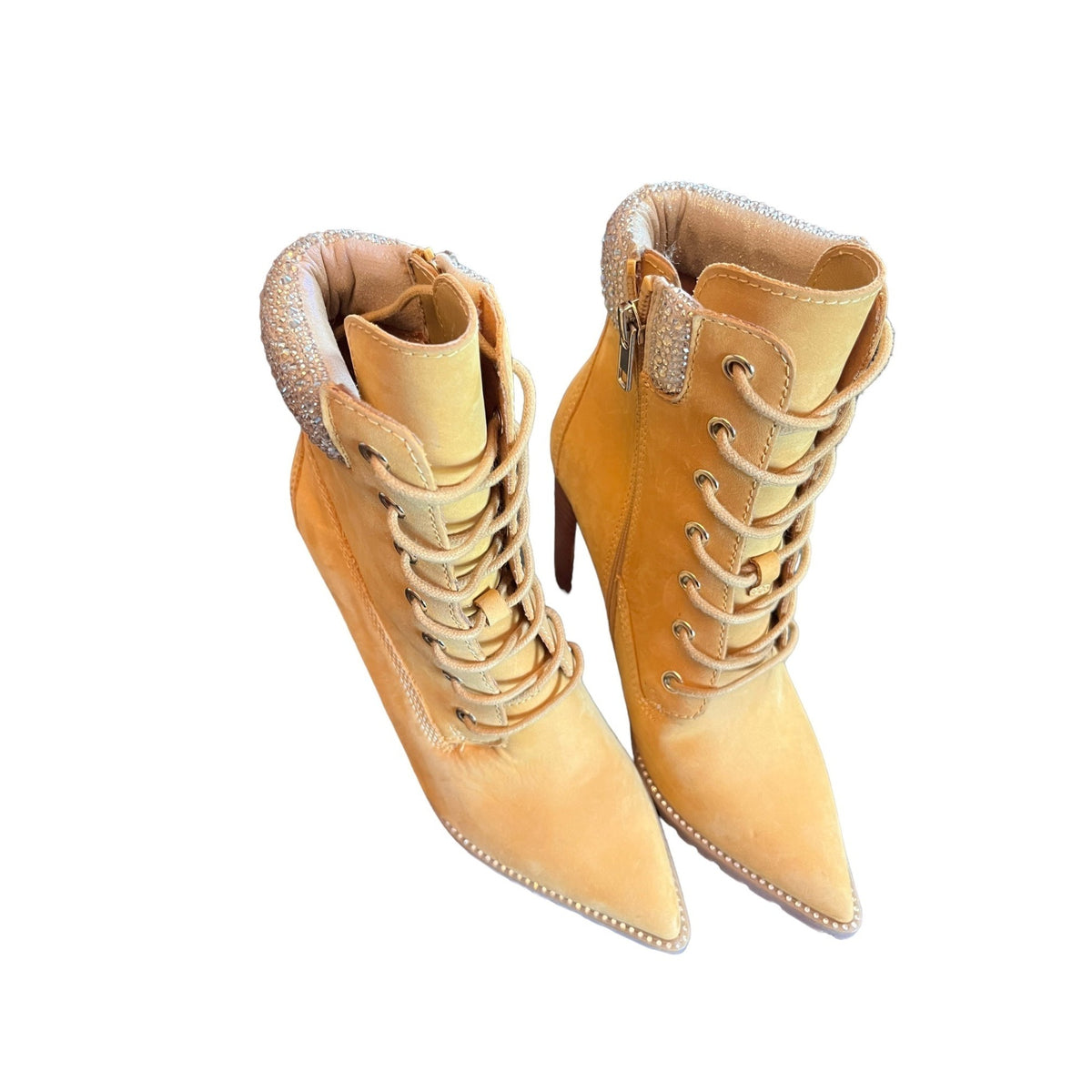 Steve Madden Karmen Cognac Studded Ankle Boots NWOT