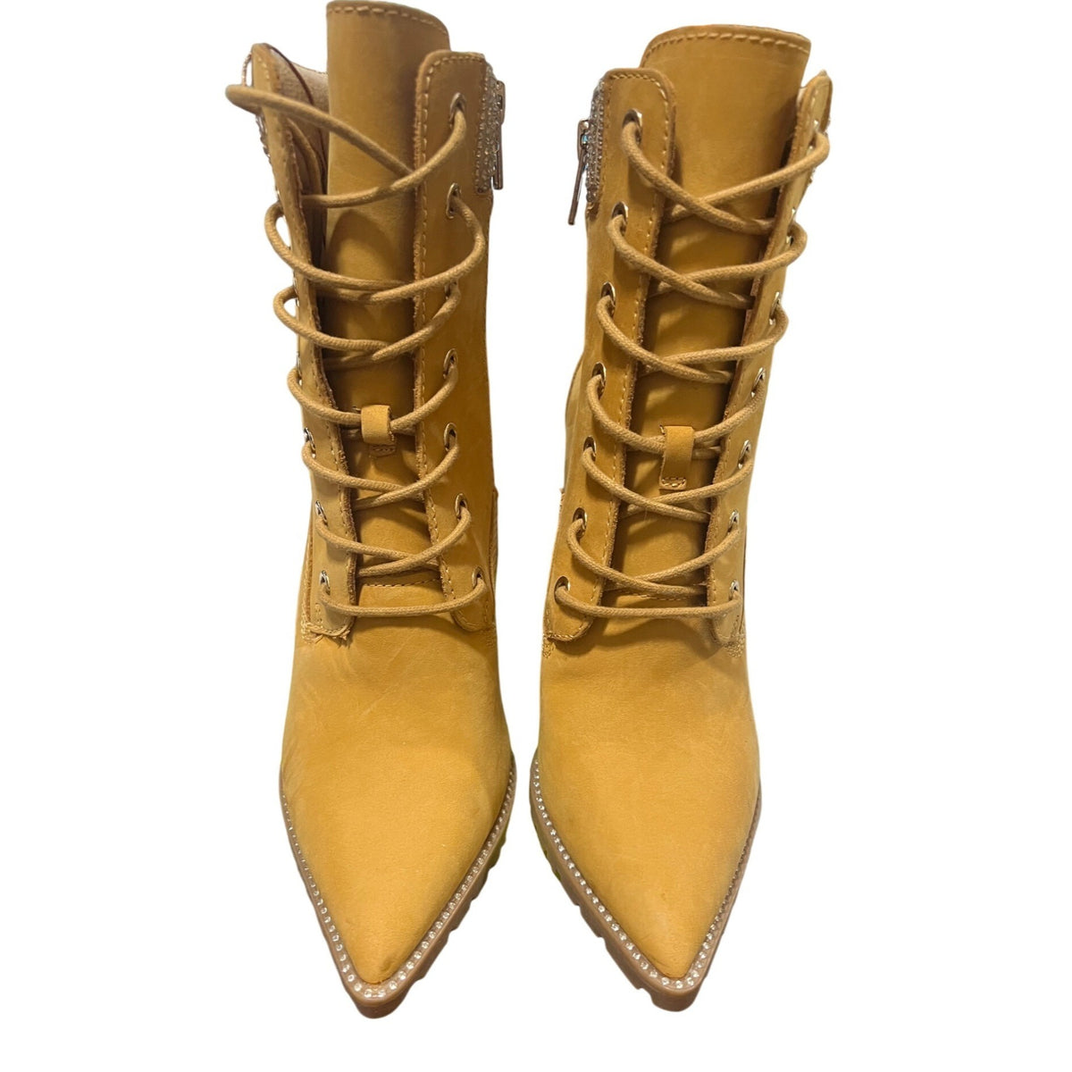 Steve Madden Karmen Cognac Studded Ankle Boots NWOT