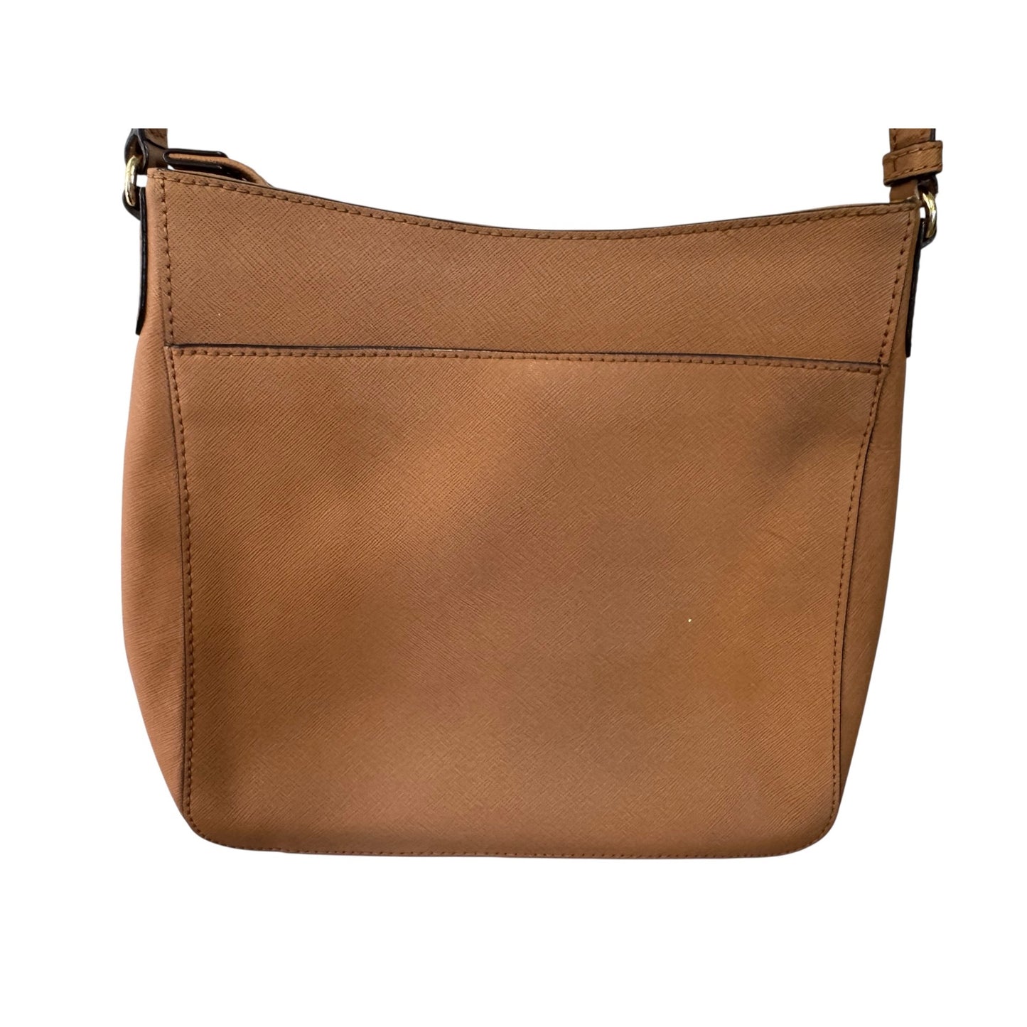 Michael Kors Jet Set Large Brown Leather Messenger Shoulder Bag