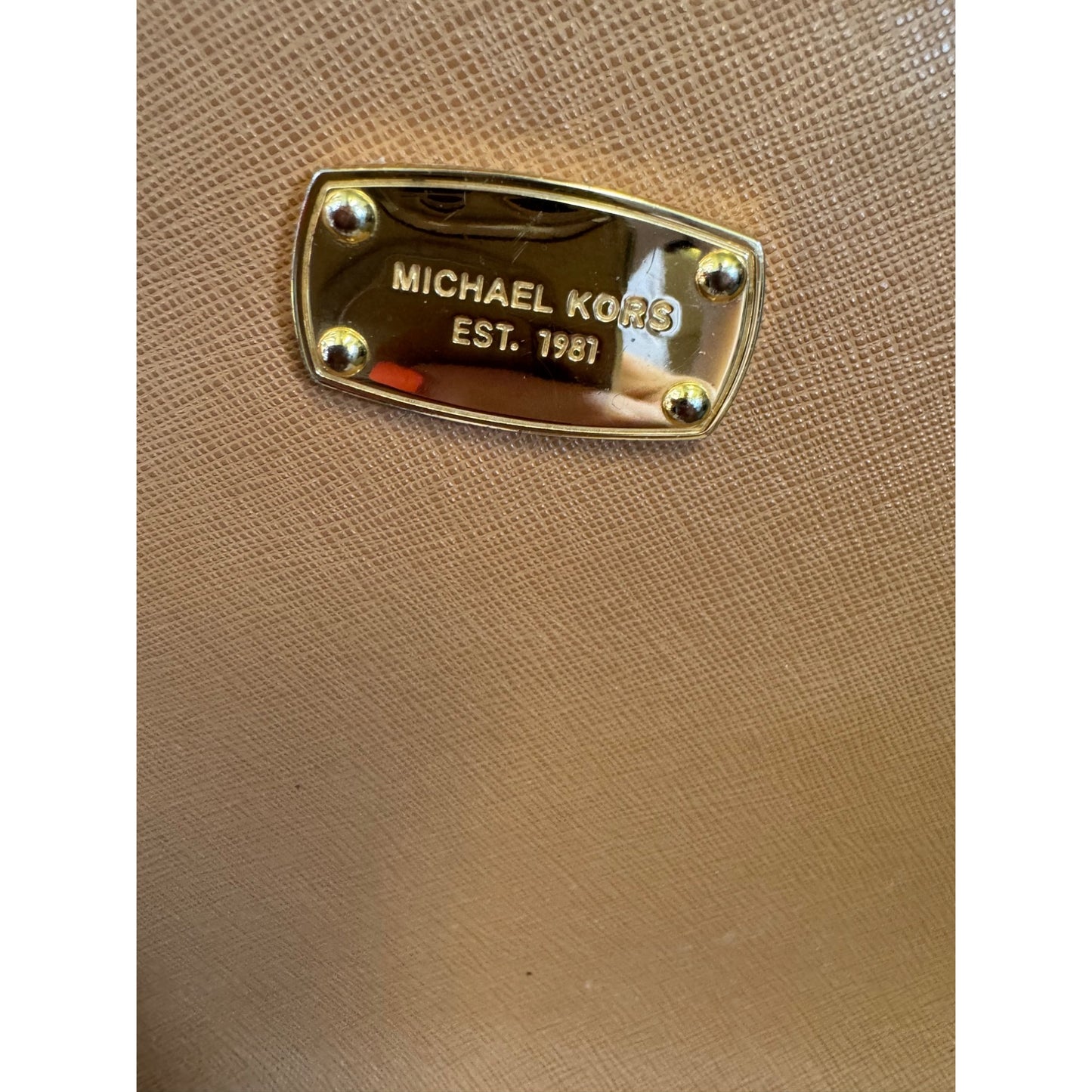Michael Kors Jet Set Large Brown Leather Messenger Shoulder Bag