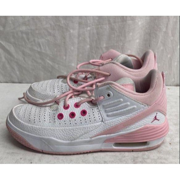 Jordan Air Max 200 White & Pink Youth Sneakers 5Y Basketball Shoes Durable Lightweight