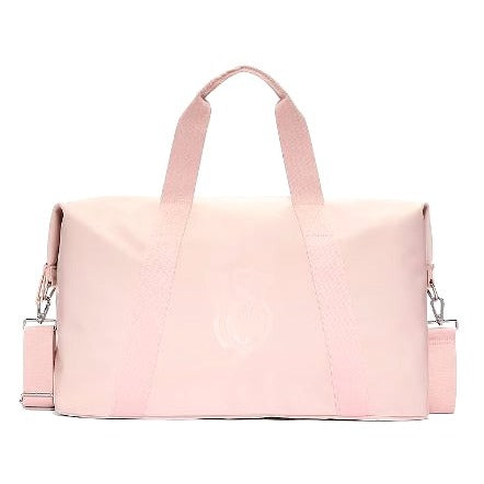 Victorias Secret Pink Metallic Duffle Bag With Adjustable Strap & Top Zip Closure