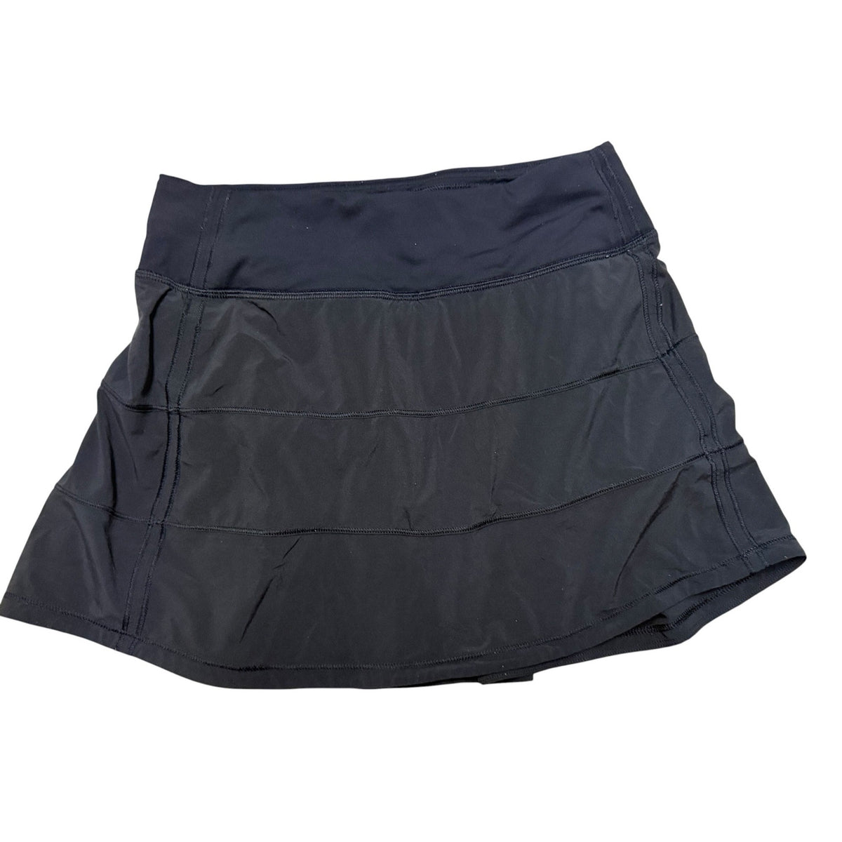 Lululemon Size 6 Black Athletic Skort With Built-In Shorts & Back Zipper Pocket