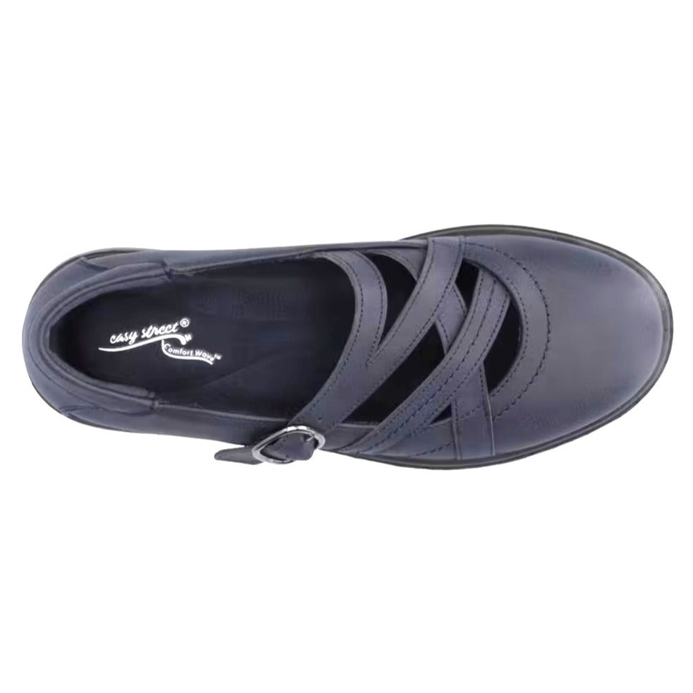 Easy Street Wise Navy Flats Women's SZ 11 NWOB