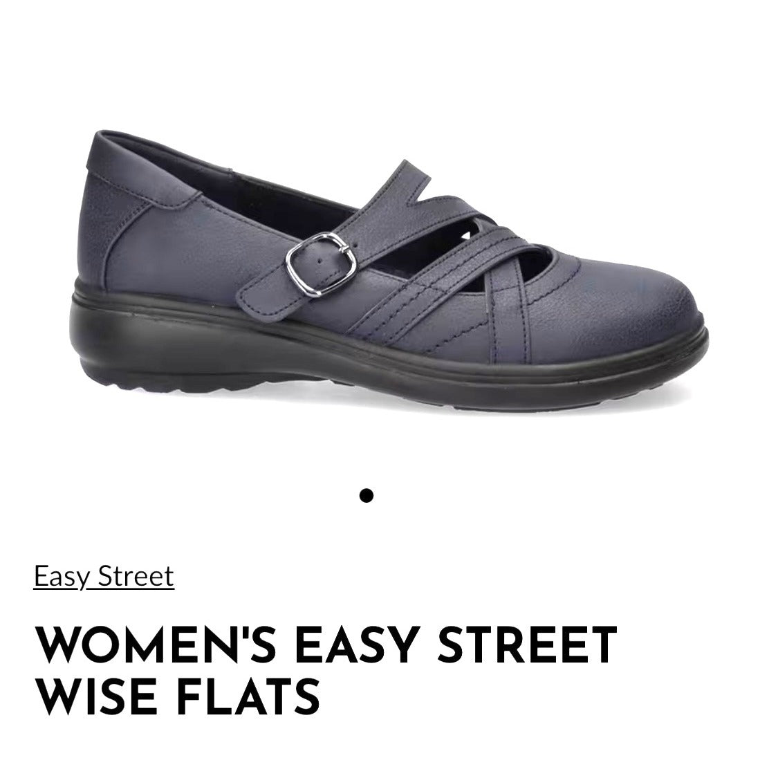 Easy Street Wise Navy Flats Women's SZ 11 NWOB