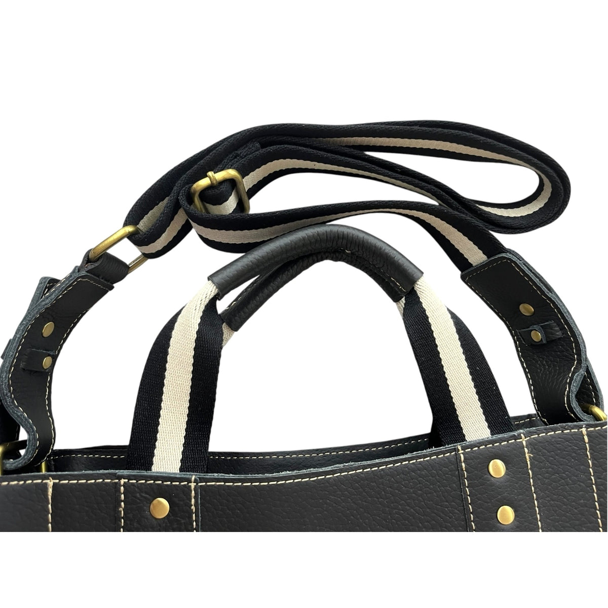 American Leather Legacy Black Leather Tote Bag
