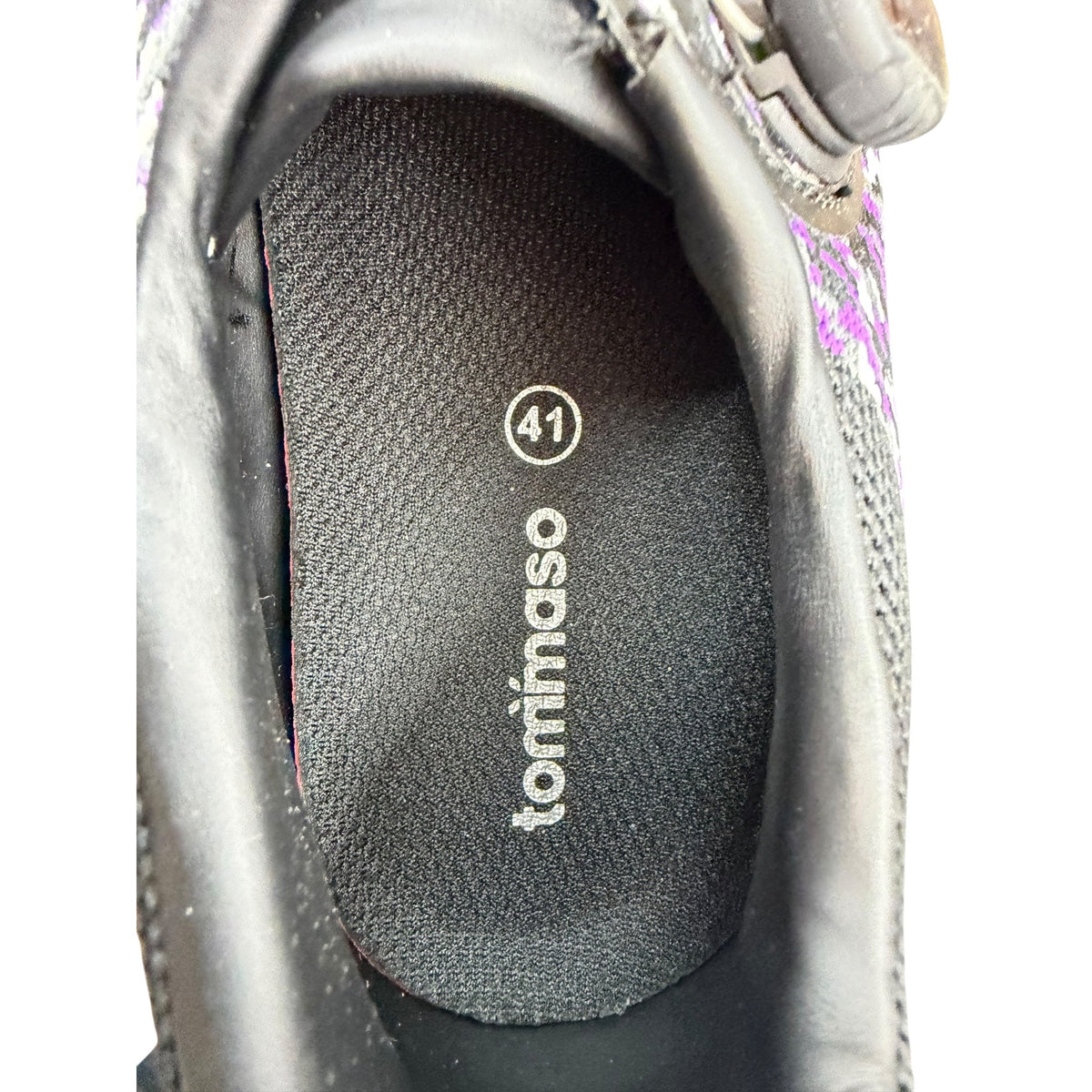 Tommaso Black & Purple Road Cycling Shoes With Cleats EU 41 US 10W NWB