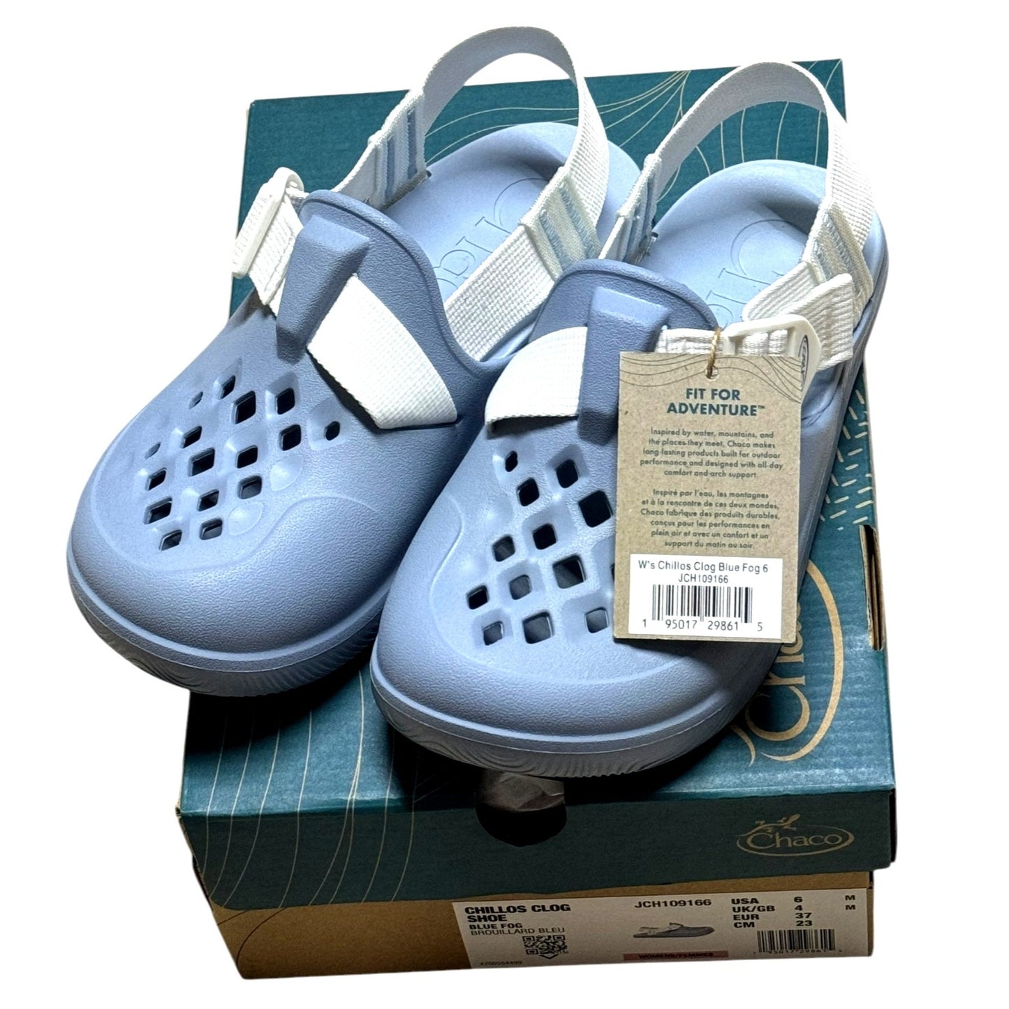 NIB Chaco Chillos Clog (blue Fog) Women's Size 6