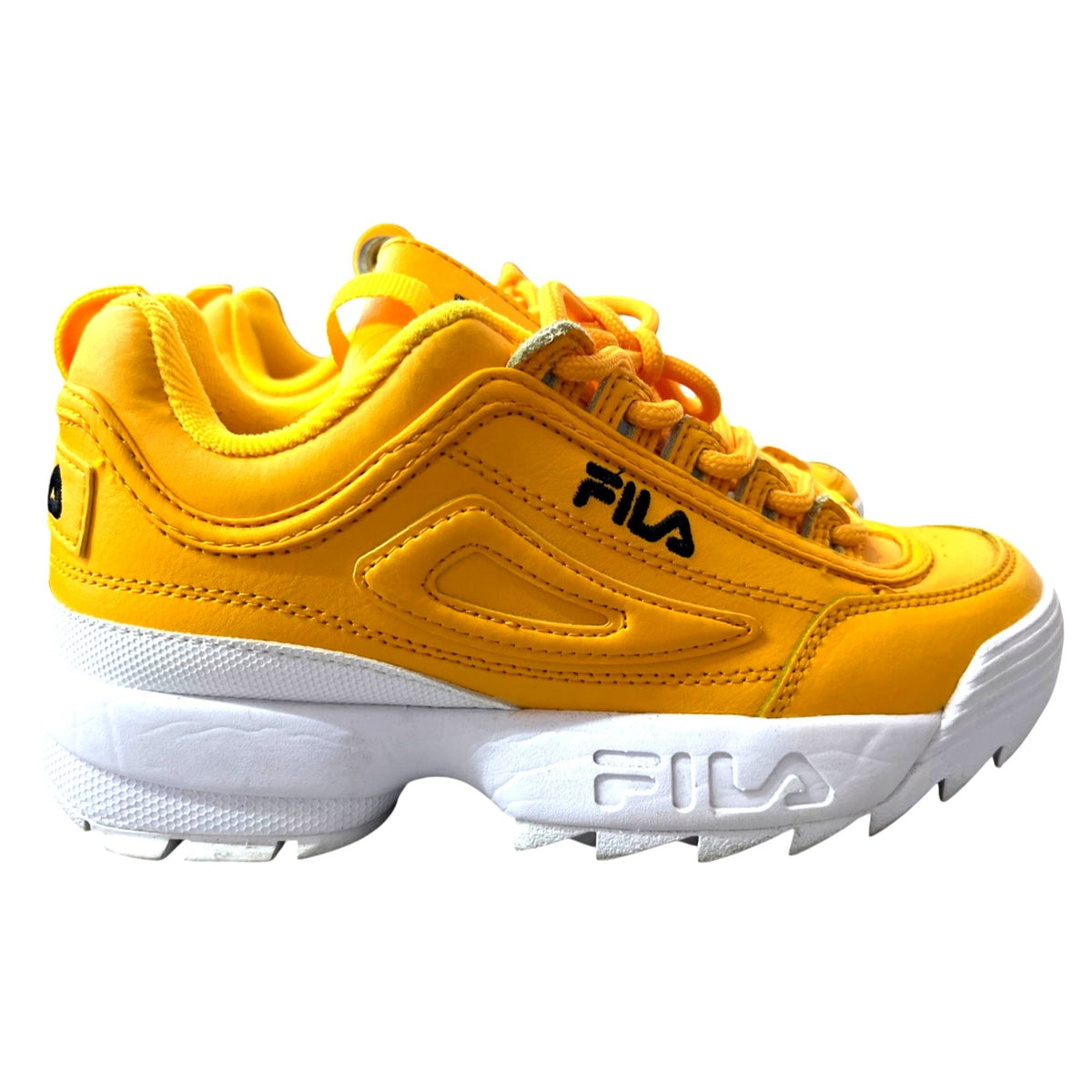 Fila Disruptor II Women's Yellow Chunky Sneakers Size 6