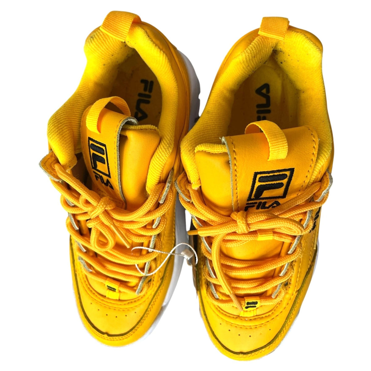 Fila Disruptor II Women's Yellow Chunky Sneakers Size 6
