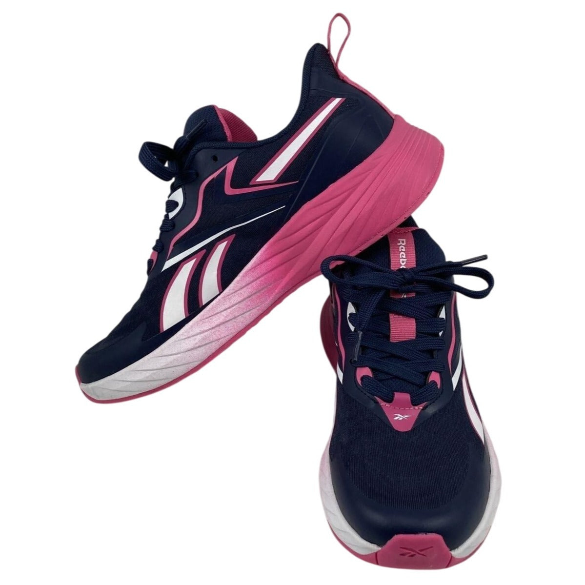 Reebok Women's Navy & Pink Athletic Running Shoes Size 9.5 Comfortable Lightweight Design