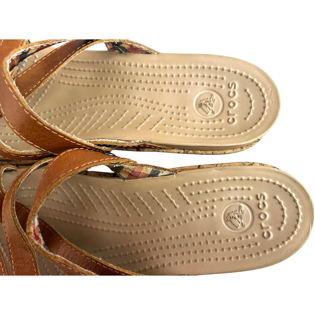 Women's Crocs A-Leigh Mini Wedge Sandals Size 7