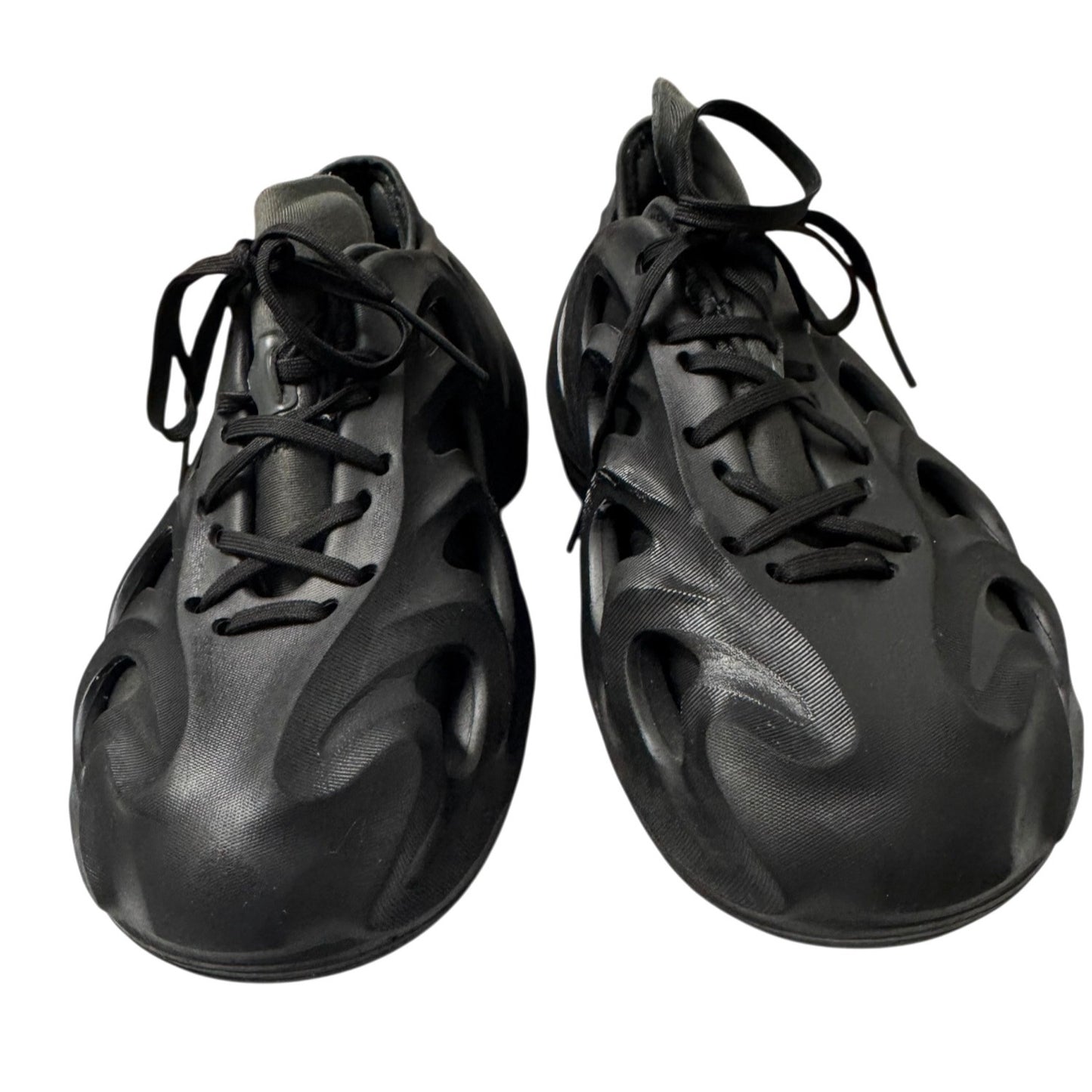 Adidas Black AdiFOM Q Sz 5.5 Shoes With Lace-Up Closure & Iconic Design