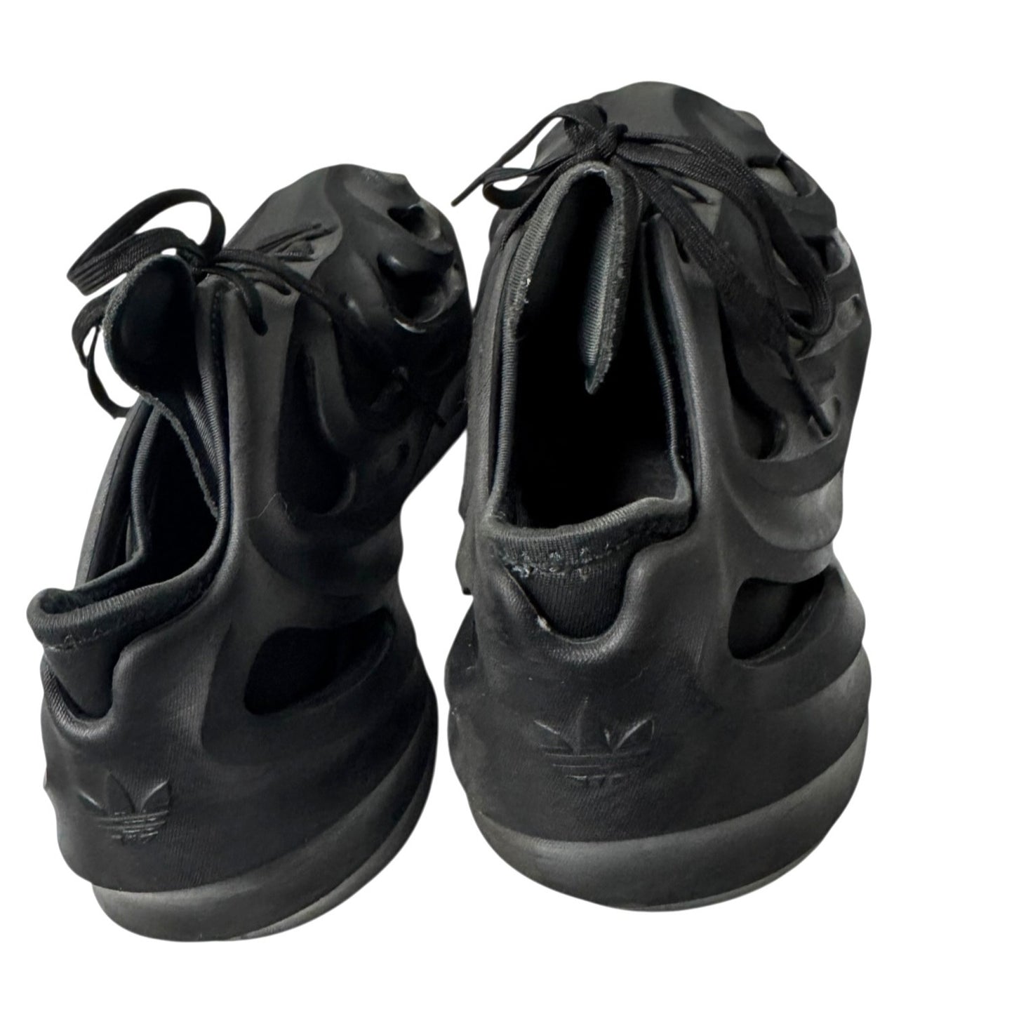 Adidas Black AdiFOM Q Sz 5.5 Shoes With Lace-Up Closure & Iconic Design