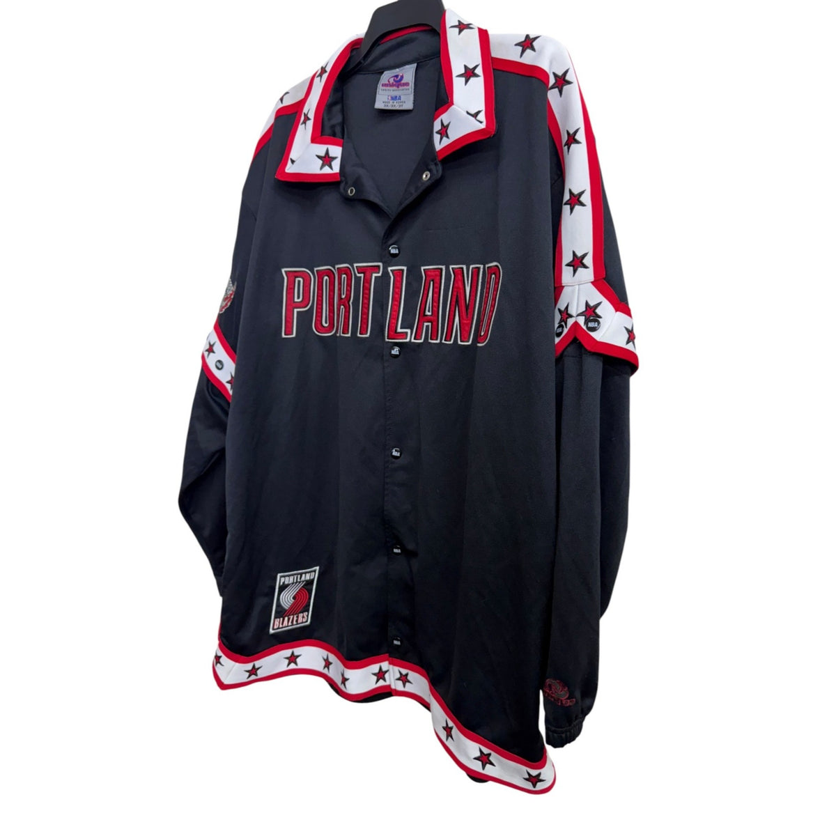 Unique Sports Generation Portland Trail Blazers NBA Warm-Up Jacket Black Red White 3X/3T Vintage