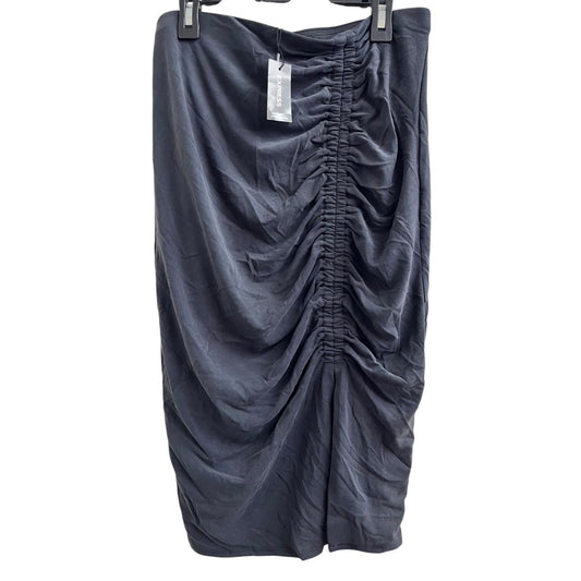 Express Womens Ruched Black Midi Skirt Size Small New With Tags