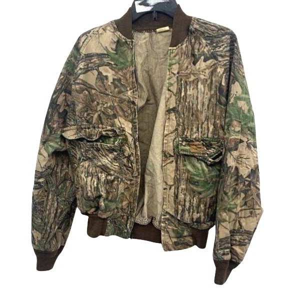 Vintage Duxbak Realtree Camo Bomber Jacket Size M Made In USA