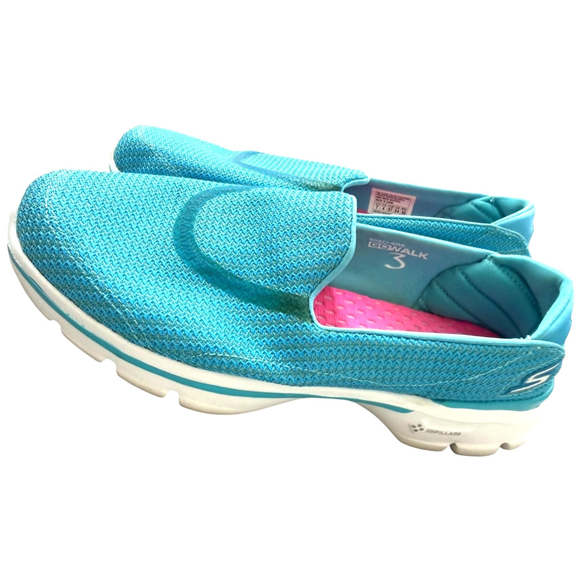 Skechers Go Walk 3 Aqua Blue Slip-On Shoes Women's Size 7
