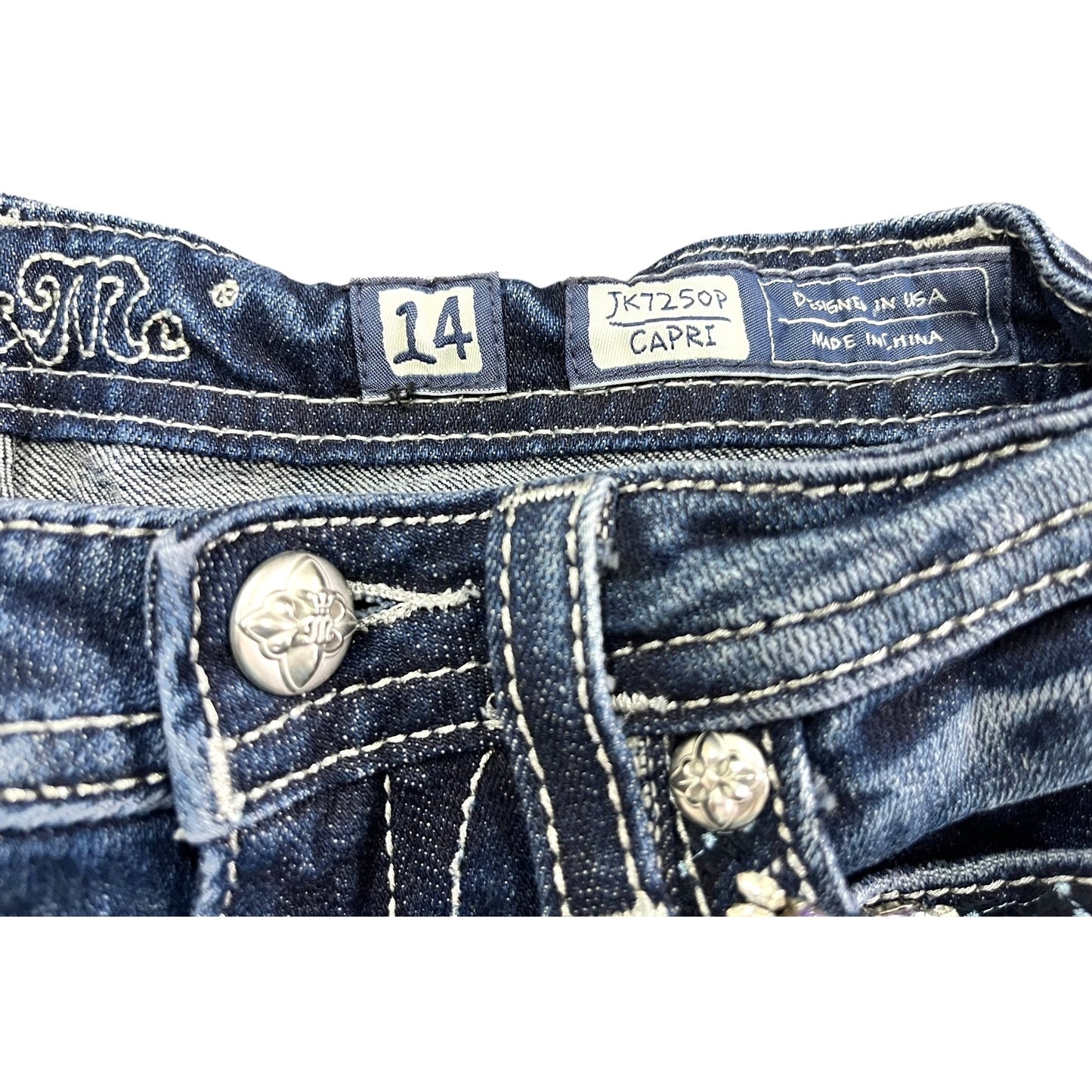 Miss Me Youth Capri Jeans Size 14